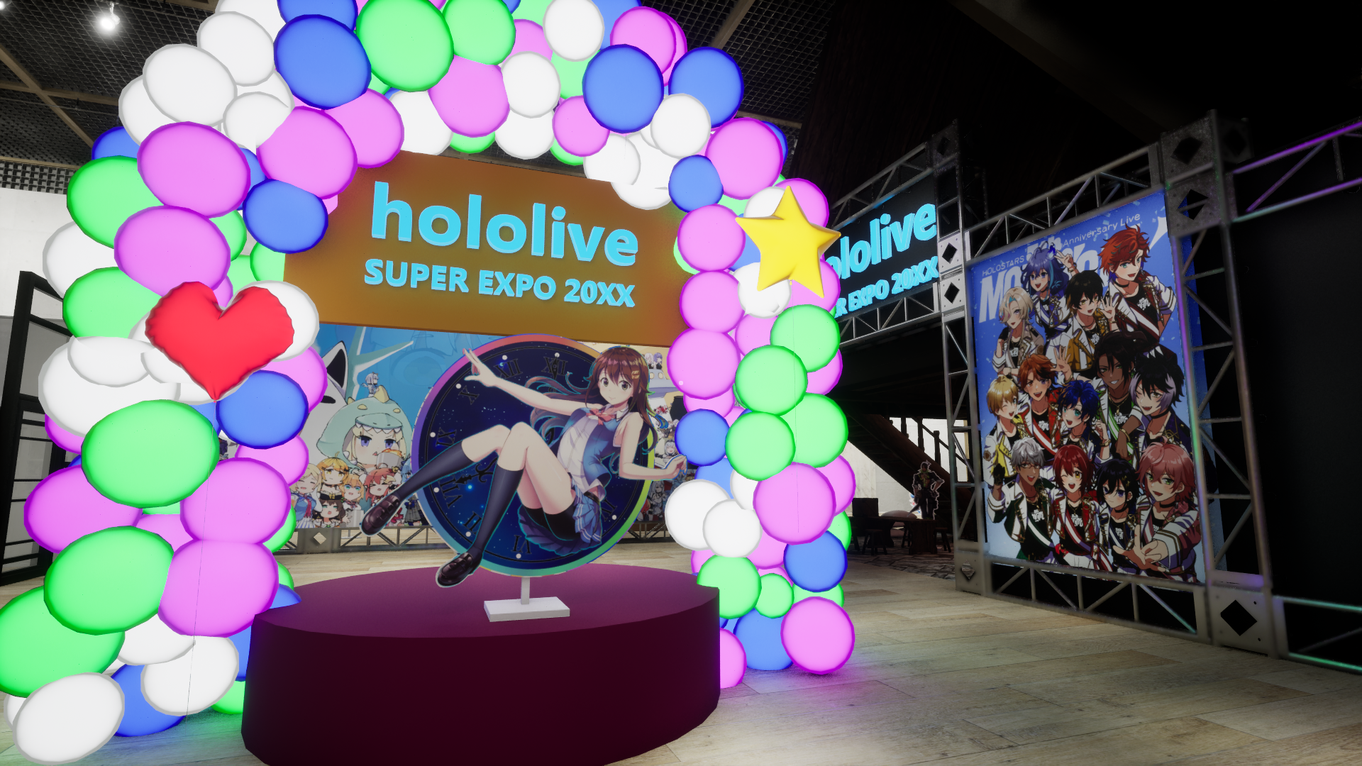 HoloExpo20XX ゲーム画面 展示会場の様子